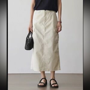 Cargo Midi Skirt in Cream S